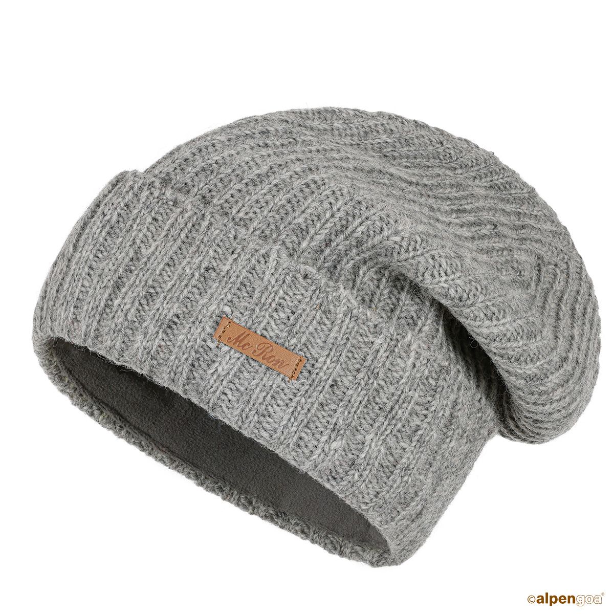 Wollmütze Riva Hellgrau Meliert